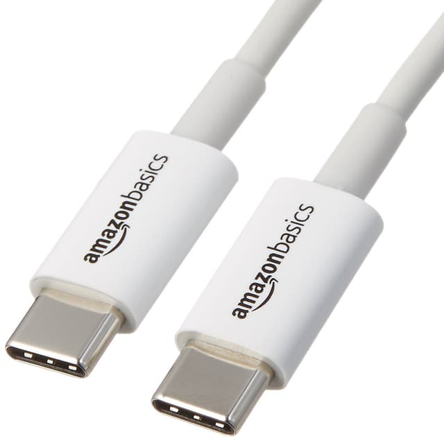 Amazon Basics USB-C-auf-USB-C Schnellladekabel, 480 Mbit/s Geschwindigkeit, USB-IF-Zertifiziert, zum Schnellladen von Apple iPhone 16/15, iPad, MacBook, Samsung Galaxy, Tablets, Laptops, 1.8 m, Weiß Weiß 1.8 m 1 Stück