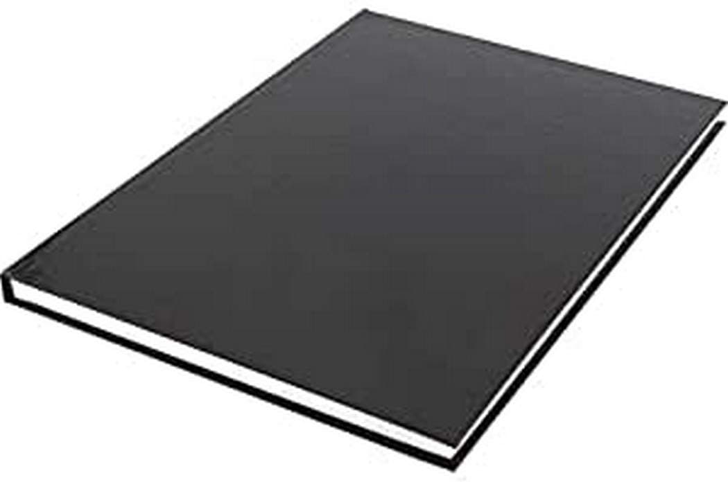 Skizzenbuch K-5564 Kangaro A4 blanko Hardcover 80 Blatt 100g schwarz A4 Schwarz
