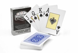 Poker Night Pro – Professionelles, Wasserfestes Texas Hold'em Poker-Kartendeck | 100% Plastik | 54 Karten pro Deck (Blau Rückseiten) | 2 Joker | Jumbo-Index Angebot bei HelloDeals