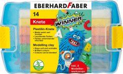 EBERHARD FABER 572010 - Plastilin Knete Winner, 14er Kunststoffbox mit 7 leuchtenden Farben und 2 Modellierwerkzeugen Angebot bei HelloDeals