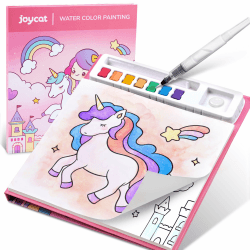 JoyCat Malbuch mit Wasserfarben für Kleinkinder ab 3-8 Jahren, Aquarell Malset für Kunst & Basteln, Lernspielzeug als Geburtstagsgeschenk für Jungen und Mädchen Angebot bei HelloDeals