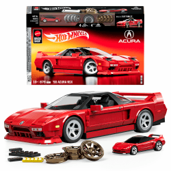 Mattel Brick Shop Hot Wheels Elite Serie Bauset, ’90 Acura NSX mit 876 Teilen, realistischen Details und individuellen Aufklebern, für Sammler und Kinder ab 10 Jahren, JFT17 Angebot bei HelloDeals