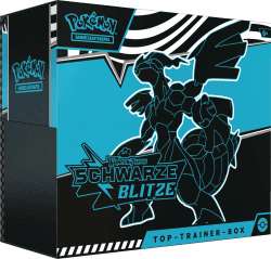 Pokémon-Sammelkartenspiel: Top-Trainer-Box Karmesin & Purpur – Schwarze Blitze: Zekrom (1 Vollbild-Promokarte mit Voltolos, 9 Boosterpacks & Premium-Zubehör) Angebot bei HelloDeals