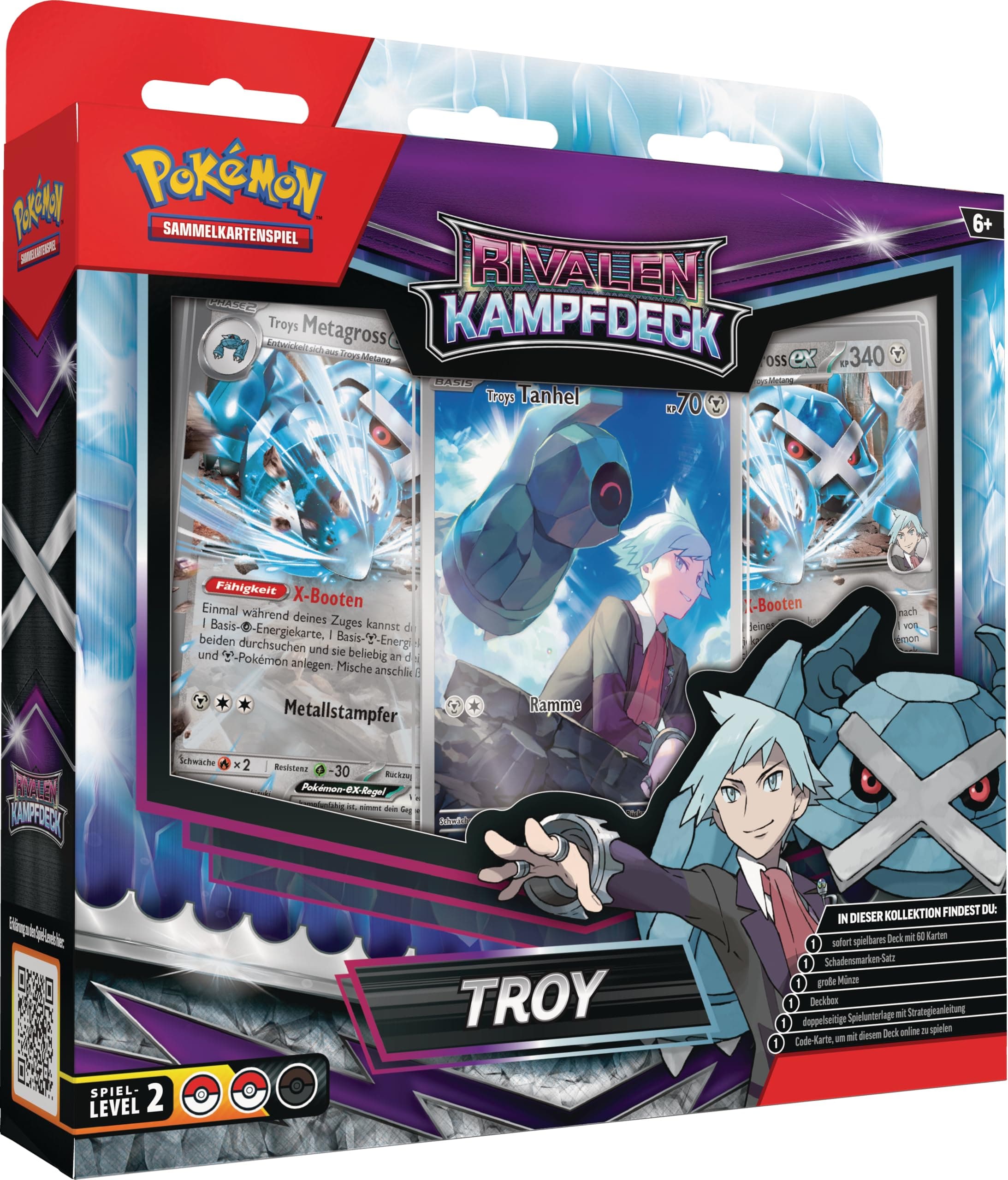 Pokémon-Sammelkartenspiel: Rivalen-Kampfdeck – Troy (1 sofort spielbares Deck mit 60 Karten)