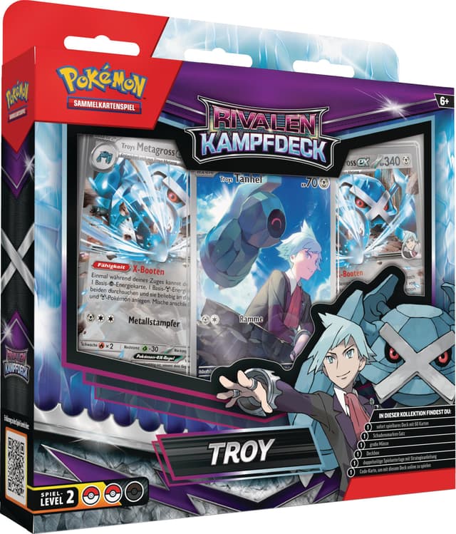 Pokémon-Sammelkartenspiel: Rivalen-Kampfdeck – Troy (1 sofort spielbares Deck mit 60 Karten)
