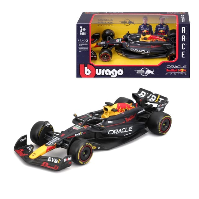 Bburago - Red Bull Racing RB20 Max Verstappen #1 2024 - Realistisches Modellauto im Maßstab 1:43, gefahren von Max Verstappen, offizielle Red Bull-Lizenz, empfohlenes Alter 3+ Jahre Red Bull Racing RB20 Verstappen 2024