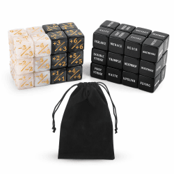 48 STK Würfel Zähler, Acryl Token Gezinkte Würfel Set mit Samtbeutel Fähigkeiten Schlüsselwörter Zählerwürfel Loyalität Cube Würfel Magic The Gathering Zubehör für MTG TCG-Kartenspiel Angebot bei HelloDeals