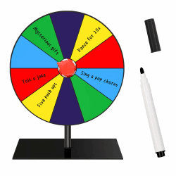CTYUEYUN 8 Zoll Drehscheibe Glücksrad mit Stift,10 Slots Drehendes Preisrad Bunt Fortune Wheel, Einfache Glücksrad zum Drehen, Glücksrad für Festivals, Karnevalsspiele und Messen Angebot bei HelloDeals