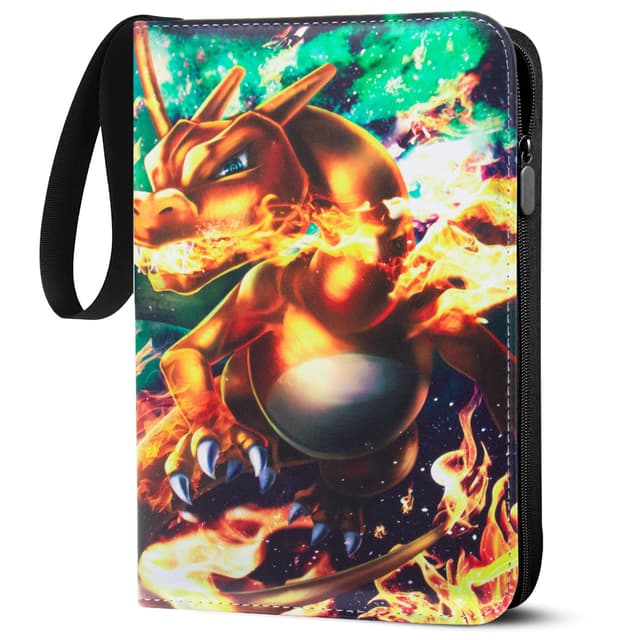 Sammelalbum für Pokemon Karten, 50 Seiten 400 Taschen Sammelkarten Album, Tragbar Wasserdicht PU Karten Heft, Sammelkartenalben Es ist das Geschenk für Kinder 50 Pcs Seite