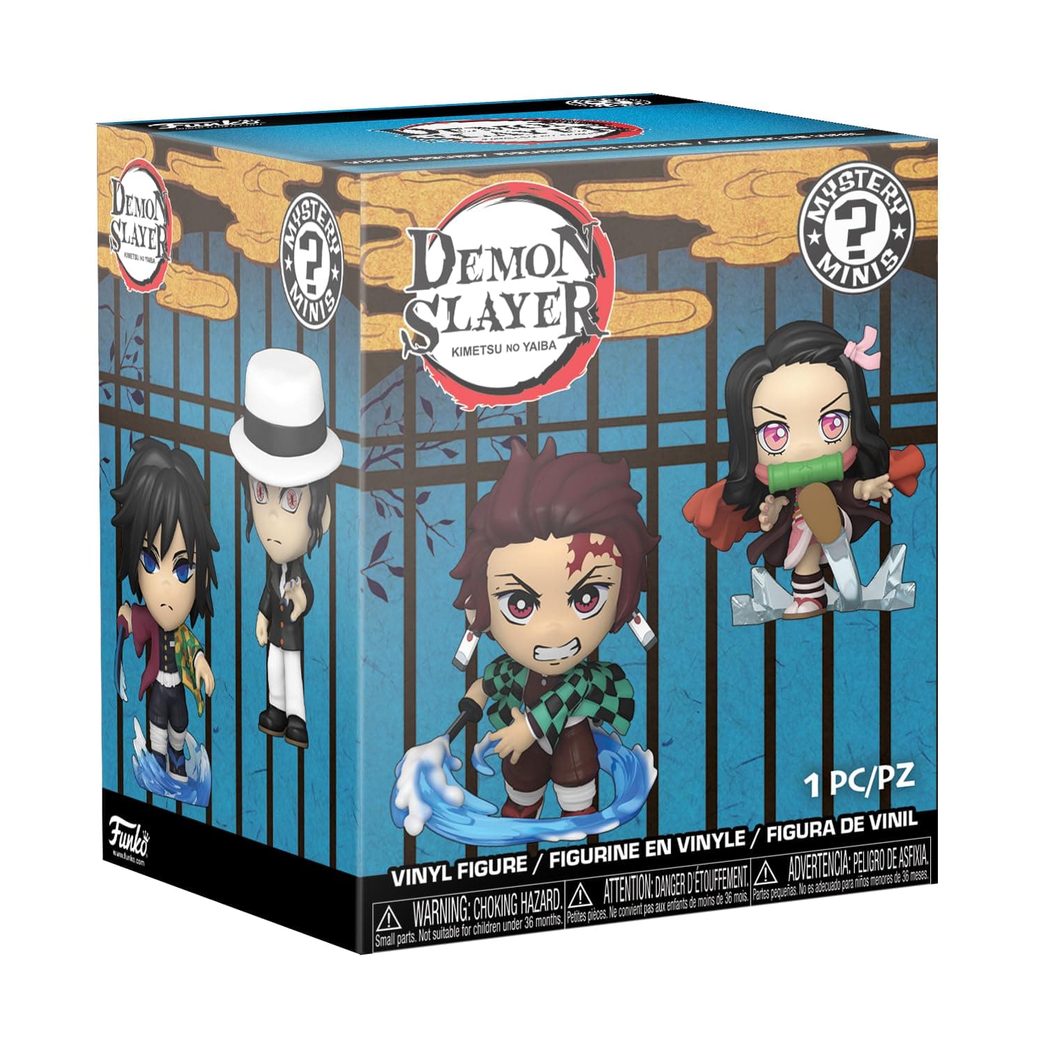 Funko Mystery Mini - Demon Slayer - 1 of 12 to Collect - Styles Vary- Vinyl-Sammelfigur - Geschenkidee - Offizielle Handelswaren - Spielzeug Für Kinder und Erwachsene - Anime Fans und Display Mehrfarbig Einheitsgröße