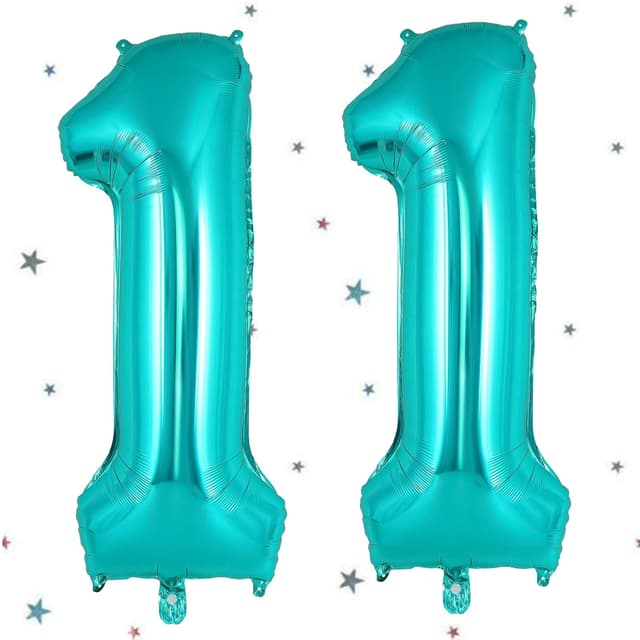 UDRKFOPK Grün Luftballon 11,Zahlen Luftballon Grün,40 Zoll Grün Folienballon 11,101cm Grün Zahlenballon 11 Helium Ballon Luftballon 11 Geburtstag für Geburtstagsdeko Kinder Mädchen Junge Grün zahl 11