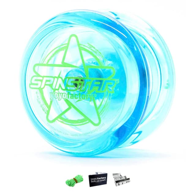 YoyoFactory SPINSTAR Yo-Yo - BLAU (Ideal für Anfänger, Moderne Leistung YoYo, Schnur und Anleitung Enthalten)