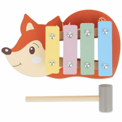 Bieco Mini Fuchs Kinder Xylophon - Baby Spielzeug Glockenspiel für Kinder ab 1 Jahr - Waldtiere Xylophon Holz - Glockenspiel Holz Angebot bei HelloDeals