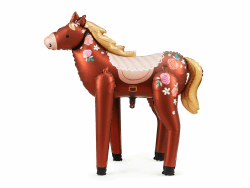 XXL Folienballon Pferd süßes Pony Ballon Deko Geburtstag Kindergeburtstag Mädchen Junge Geschenk Kinder Reiter Deko Reiterschule Reiterhof Motto Ballon 100cm Angebot bei HelloDeals