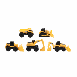 CatToysOfficial, CAT Little Machines Spielzeug Baustellenfahrzeuge Kinder mit 5 Teilen - Radlader, Schaufelfahrzeuge, Bulldozer, Kipplaster und Bagger Spielzeug - Spielzeugautos ab 3 Jahre Small Machines 5 Pack Yellow Angebot bei HelloDeals