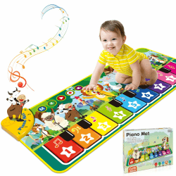 Gralal Klaviermatte Baby Spielzeug Ab 1 2 Jahre Junge Mädchen, Musikmatte 10 Tierlaute Und 9 Klaviertasten Kinderspielzeug Ab 1-3 Jahre, Geschenk 1 2 Jahr 1. Geburtstag Junge Mädchen Motorikspielzeug Angebot bei HelloDeals