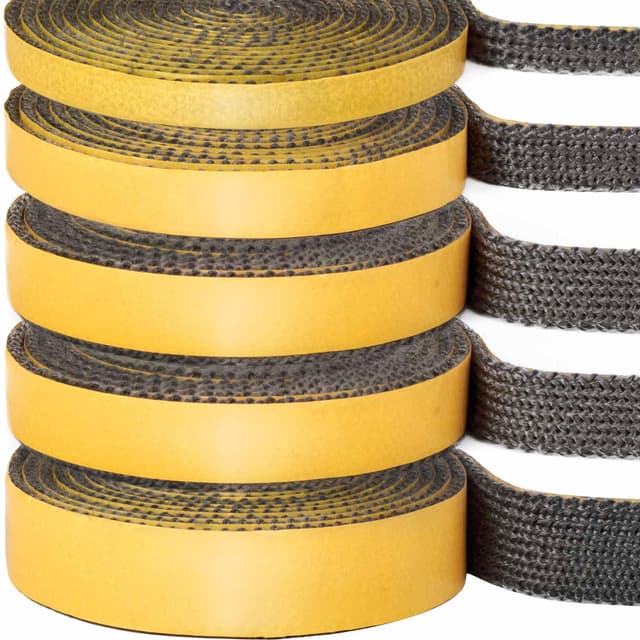 YOCCEK Kamindichtung Ofendichtband Selbstklebend Kamin Ofenrohr Dichtband Dichtung für Kaminofen Kamintür Smoker Ofendichtschnur Feuerfestes Dichtungsband (3mm x 10mm x 2m) 3mmx10mmx2m