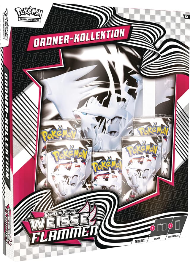 Pokémon-Sammelkartenspiel: Ordner-Kollektion Karmesin & Purpur – Weiße Flammen (Reshiram-Ordner & 5 Boosterpacks)