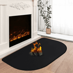 Feuerfeste Kaminmatte, 80 x 50 cm Feuerfeste Unterlage, Funkenschutzplatte für Kaminofen, Feuerfeste Bodenschutzmatte für Kamine Bodenblech, Zum Schutz des Bodens Vor Funken, Schwarz Schwarz 50x80cm Angebot bei HelloDeals