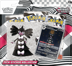 Pokémon-Sammelkartenspiel: Tech-Sticker-Kollektion Karmesin & Purpur – Weiße Flammen – Morbitesse (1 holografische Promokarte & 3 Boosterpacks) Angebot bei HelloDeals