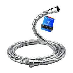 GRIFEMA Duschschlauch 2m – Flexibler Edelstahl Brauseschlauch 200cm, Anti-Knick & Leckfrei, Standard G1/2 Zoll Anschluss mit Messinganschlüssen und Dichtungen, Chrom-Silber Angebot bei HelloDeals