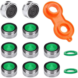 10 Stück Strahlregler M24 - Wasserhahn sieb Einsatz, Mischdüse mit ABS-Filter inkl. Mischdüsenschlüssel,für Wasserhähne Angebot bei HelloDeals