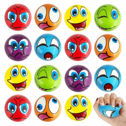 15Pcs Anti Stress Spielzeug Bälle,6CM Lustige Gesichter Softball,Mini Lächeln Gesicht Bälle,Mini Schaum Stressbälle,Verschiedene Emoticons Stressball,Antistressball Bälle Wutball für Kinder Erwachsene Bunte Lustige ball Angebot bei HelloDeals