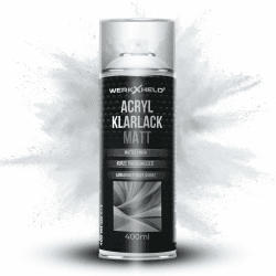 WerkXheld Klarlack Matt 400ml – Universeller Sprühlack für Metall, Holz, Glas und Kunststoff – Ideal für Möbel, Dekor und Fahrzeugteile – Schützendes seidenmattes Finish Angebot bei HelloDeals