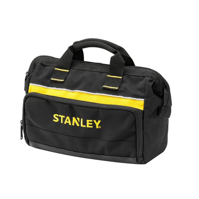 STANLEY Werkzeugtasche (12 Zoll) - Mehrere Taschen zur Werkzeugorganisation, strapazierfähiger 600 Denier Stoff, Schwarz, 30 x 25 x 13 cm, 1-93-330 Einzelbett