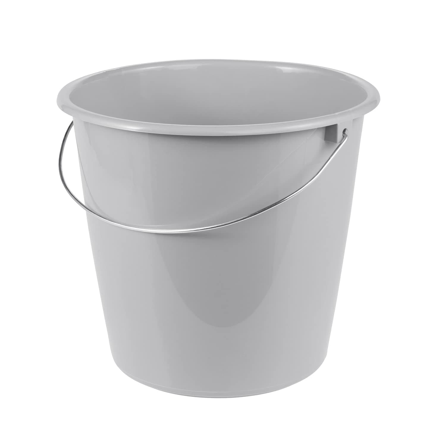 keeeper Eimer Erik mit Metallbügel, 10 l, Polypropylen, 28,5 x 28,5 x 26 cm, Nordic Grey Nordic Grey 10 L