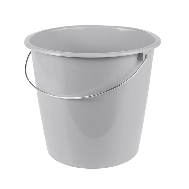 keeeper Eimer Erik mit Metallbügel, 10 l, Polypropylen, 28,5 x 28,5 x 26 cm, Nordic Grey Nordic Grey 10 L