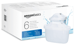 Amazon Basics Wasserfilterkartuschen, 6 stück, 1er-Pack, passend für alle BRITA Systeme inkl. PerfectFit & Amazon Basics Systeme 6 Stück (1er Pack) Angebot bei HelloDeals