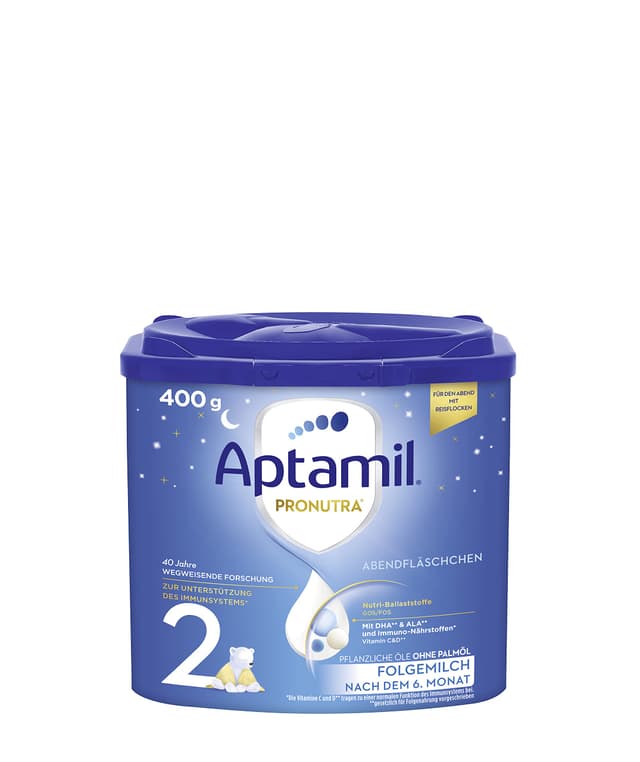 Aptamil Abendfläschchen, Folgemilch nach dem 6. Monat, Baby-Milchpulver (1 x 400 g) 400 g (1er Pack) Umbra Natur