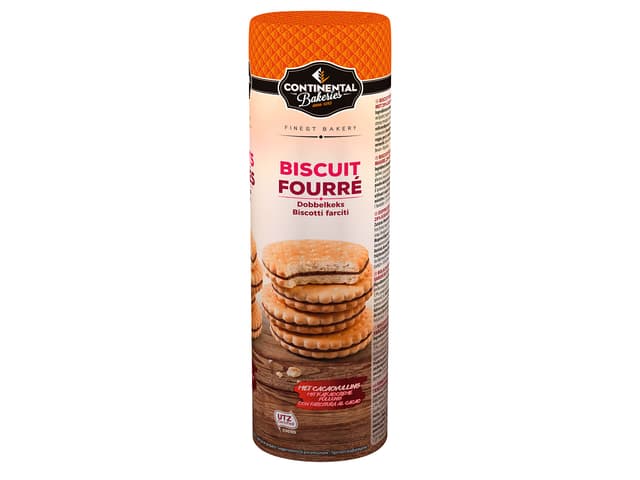 Doppelkeks Kakao, Sandwich Keks mit Kakaocremefüllung, 250 g 250 g (Packung mit 2)