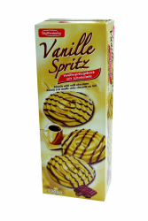 Vanille Spritz Spritzgebäck Vanille mit Schokolade 300g 300 g (1er Pack) Angebot bei HelloDeals