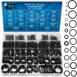 ZDBB 1010 Stück Gummi-O-Ringe-Set, 22 Größen, Universal-Nitril-NBR-Unterlegscheiben-Dichtungs-Sortiment für Automobil-Wasserhahn, Druckleitungen, Luft- oder Gasanschlüsse, öl- und hitzebeständig Metrisch 22 Größe 1010 Stück Angebot bei HelloDeals