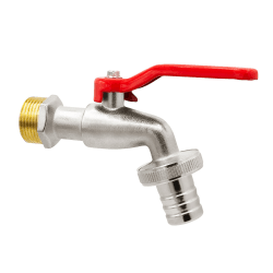 VARIOSAN Kugelauslaufhahn 10674, 3/4", messing, vernickelt, mit Schlauchverschraubung Angebot bei HelloDeals