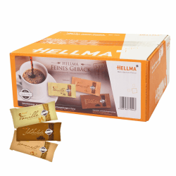 HELLMA Feines Gebäck Mix - 200 Stk. Kekse, einzeln verpackt - 3 Sorten - Vorrats-Box - für Hotel, Café und Gastronomie Angebot bei HelloDeals