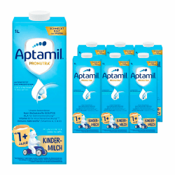 Aptamil Kindermilch 1+ 1 Liter trinkfertig (6er Pack), trinkfertig & praktisch, für Kleinkinder im Wachstum, mit Vitaminen A, C und D sowie ALA (Omega-3), Calcium und Jod, ohne Palmöl Aptamil Kindermilch ab 1 Jahr (1+) 1 l (6er Pack) Angebot bei HelloDeals