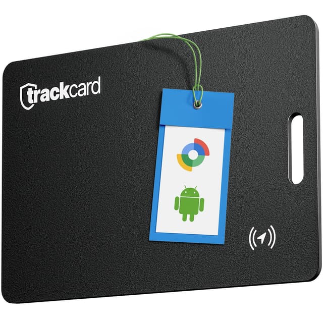 TRACKCARD® One für Android | Die Tracker Karte für Deine Geldbörse & Ausweis | Ultradünn & Kabellos Wiederaufladbar & Lauter Alarm | Offiziell kompatibel mit Google Find My & Find Hub (nur Android)