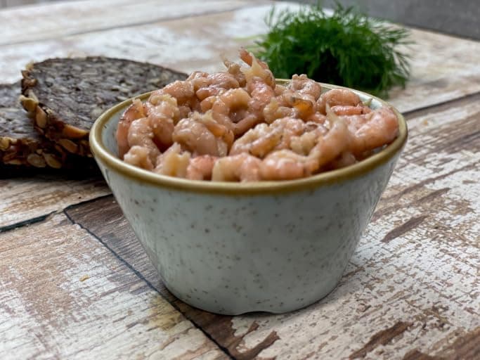 Krabbenfleisch | frisch gepulte Nordseekrabben | 100g Feinste Qualität | Gekühlter Versand | Nordseekrabbenfleisch 100 Gramm