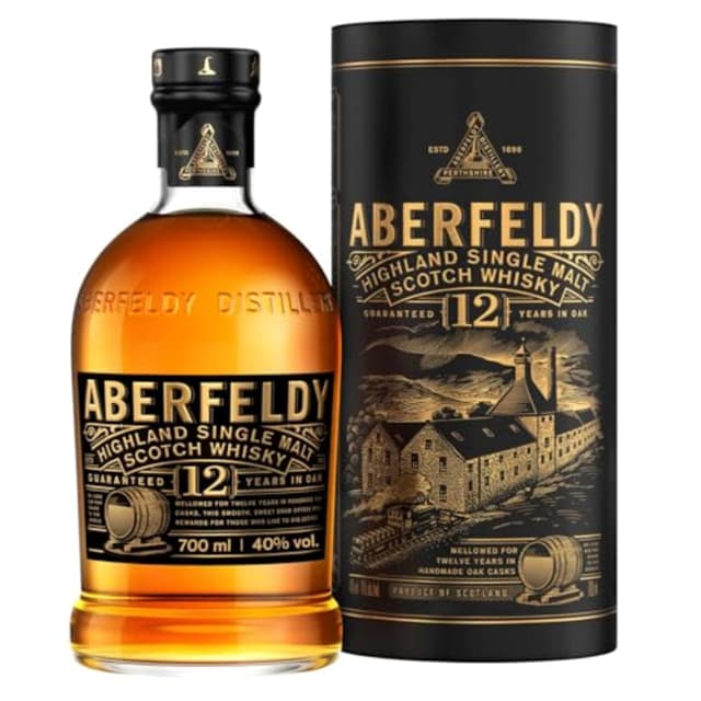 Aberfeldy 12 Jahre Single Malt Scotch Whisky, 40 Vol.-%, 70 cl/700 ml, Premium-Whisky, in vier verschiedenen Fassarten gereift Spice 0.7 l