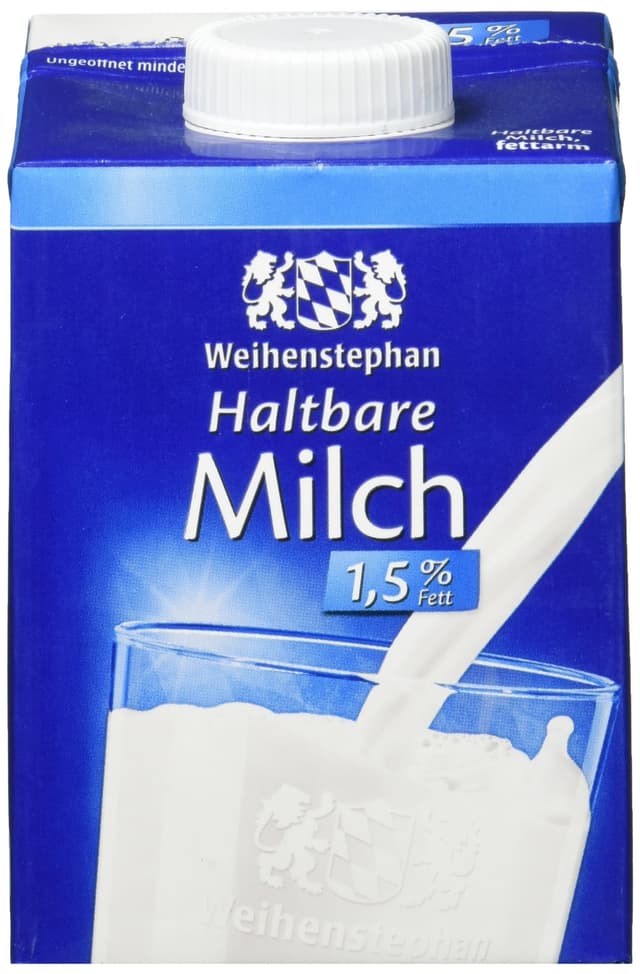 Weihenstephan Haltbare Milch 1.5 Prozent, 12er Pack (12 x 500 ml) Milch 500 ml (12er Pack)