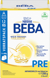 BEBA PRE Anfangsmilch von Geburt an, Babynahrung, nur Laktose, ohne Palmöl, Vorratspack 1er Pack (1 x 1200g) Pre Anfangsmilch 1200 g (6er Pack) Angebot bei HelloDeals