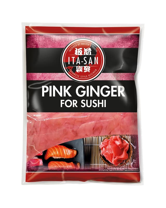 Diamond ITA-SAN Sushi Ingwer PINK / PINK GINGER FOR SUSHI 1kg Abtropfgewicht Geschmacklos 1.5 kg (1er Pack)