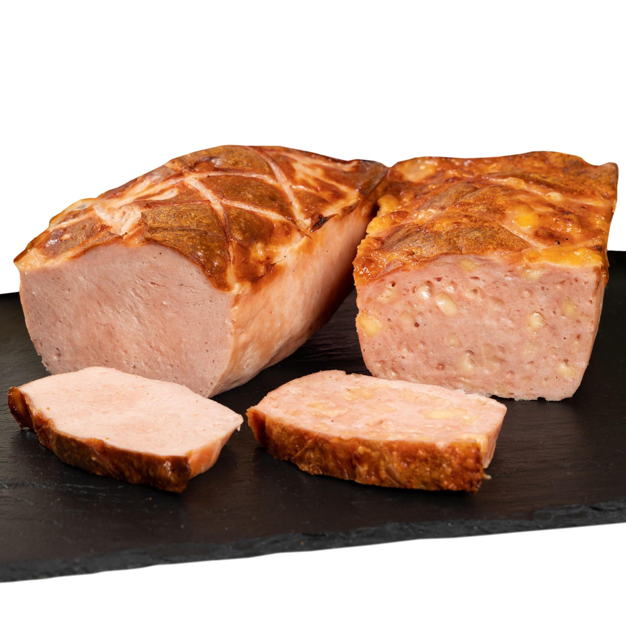 WURSTBARON® Käse-Leberkäse & Leberkäse rot Leberkäse-Set für Feinschmecker - Fleischkäse zum Aufbacken - hochwertige Qualität aus Bayern, 2x 1 kg