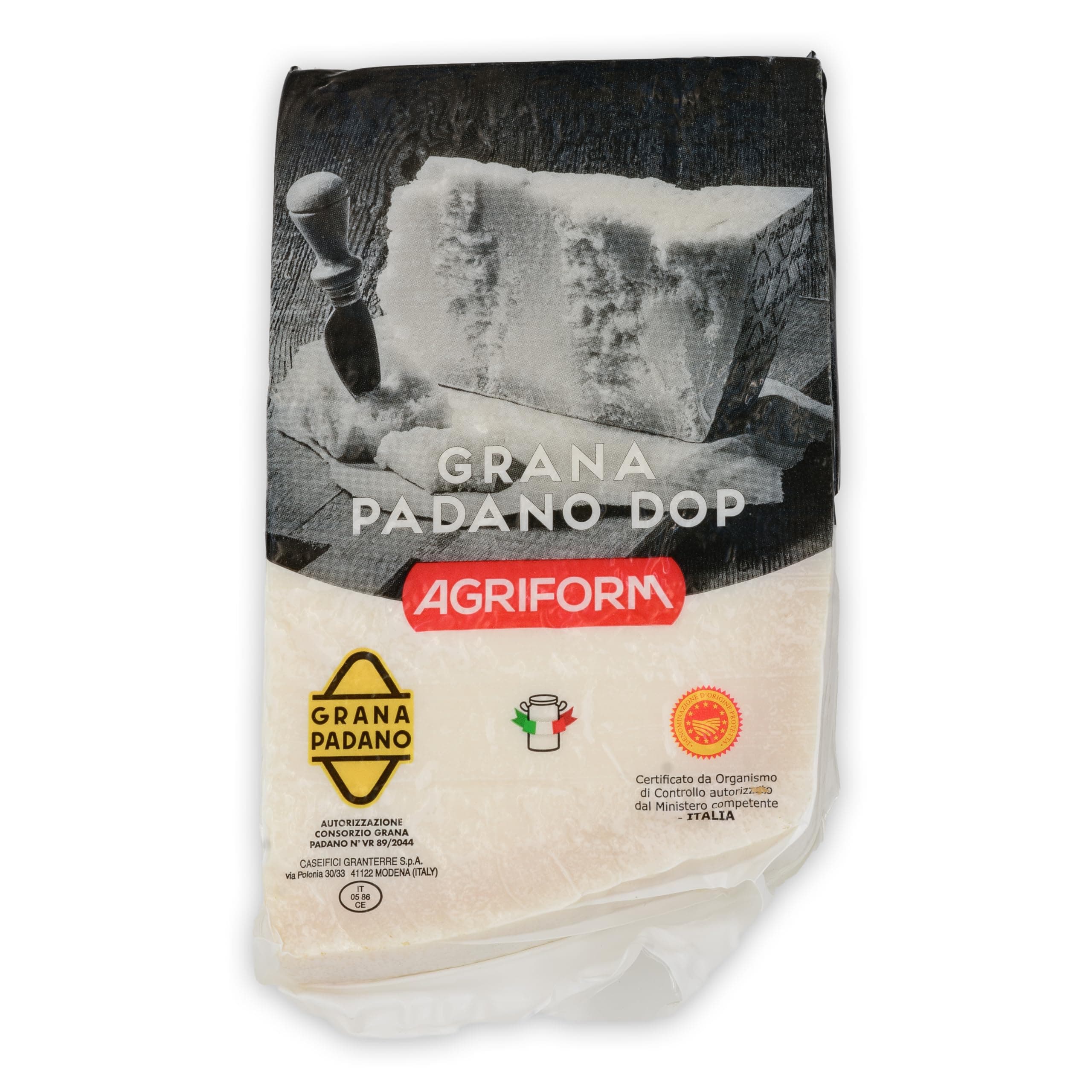 Food-United GRANA PADANO DOP 1kg formaggio-italiano-Hartkäse Italienischer-Käse am Stück über 10 Monate gereift mit g.U.-Siegel zum Reiben würzig aromatisch Grana 1 kg (1er Pack)