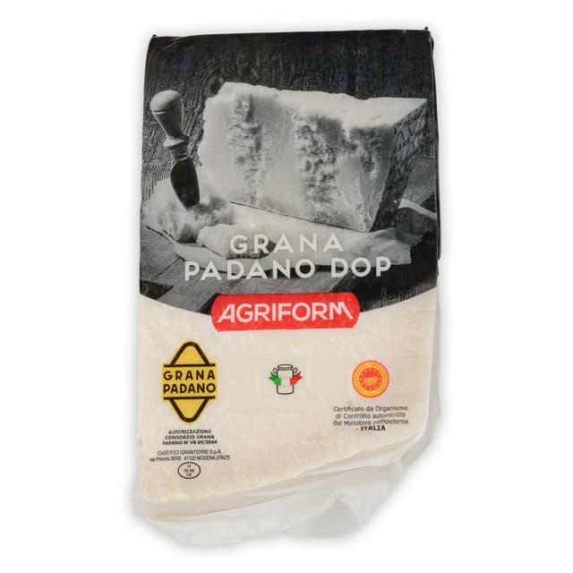 Food-United GRANA PADANO DOP 1kg formaggio-italiano-Hartkäse Italienischer-Käse am Stück über 10 Monate gereift mit g.U.-Siegel zum Reiben würzig aromatisch Grana 1 kg (1er Pack)