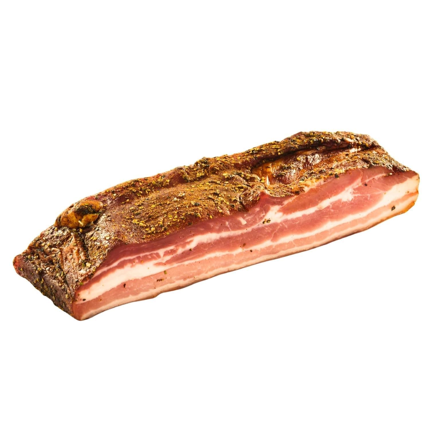 BAVAREGOLA Pancetta aus Südtirol - 350g - Original Speck aus Italien - Bauchspeck geräuchert & luftgetrocknet am Stück - Südtiroler Speck Spezialität 350 g (1er Pack)