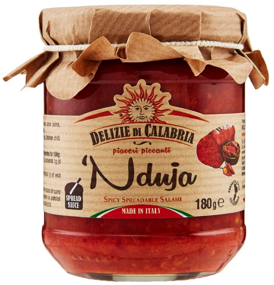 Kalabrische Nduja (180g) - Würziges Streichfähige und Cremige Salami | Made in Italy von Delizie di Calabria 180g, 1er Pack